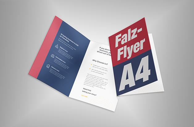 Falzflyer A4 hoch (Offset)