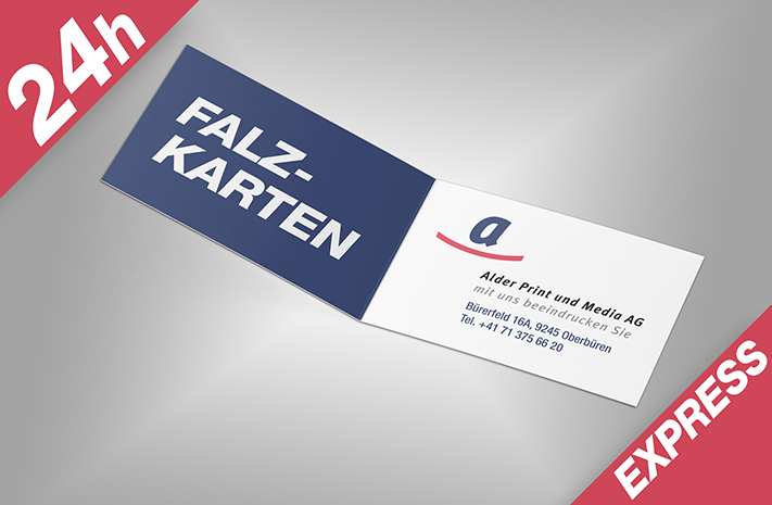 Falzvisitenkarten quer (Express)